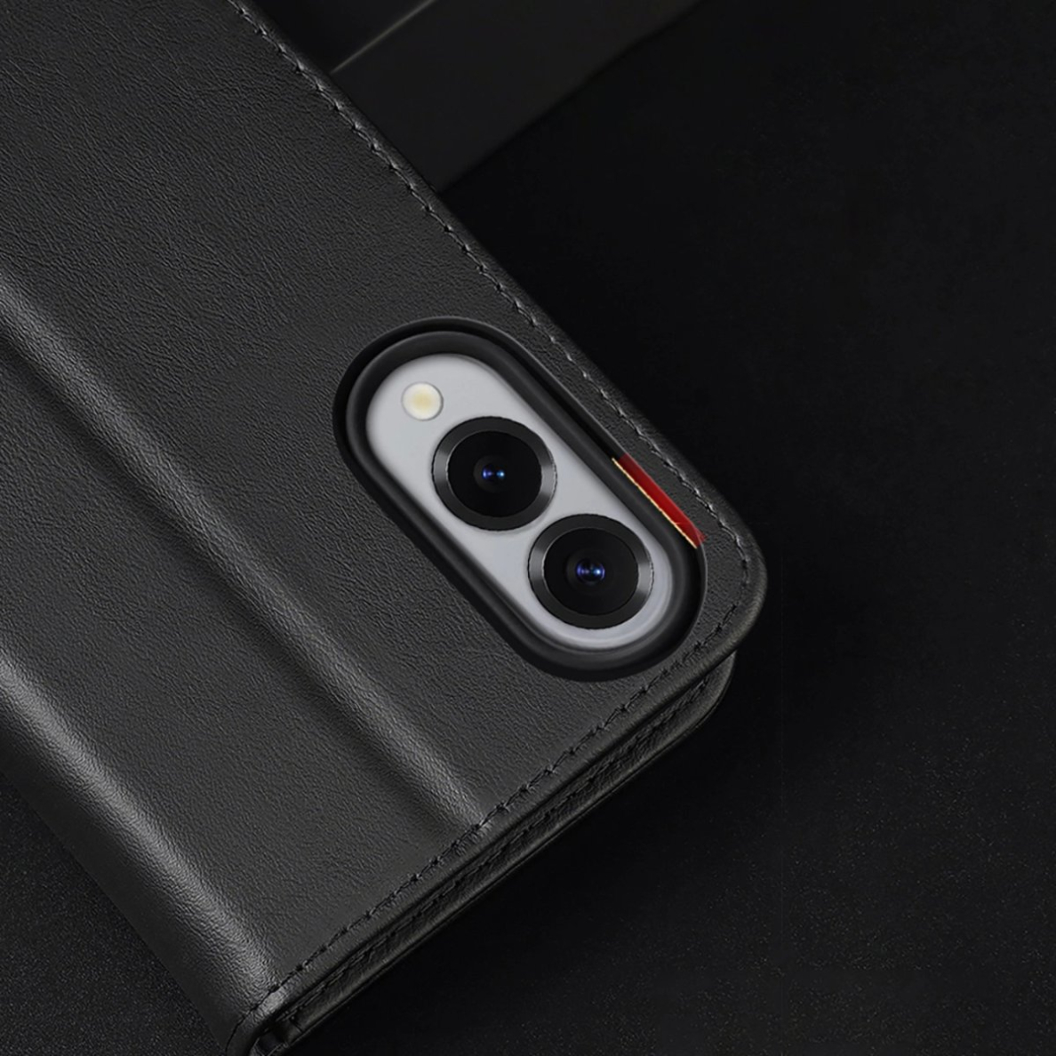 Samsung Galaxy S25 Edge – Dux Ducis Hivo dėklas su atvartu ir RFID apsauga - Juodas 13