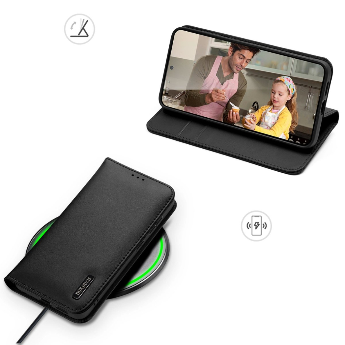 Samsung Galaxy S25 Edge – Dux Ducis Hivo dėklas su atvartu ir RFID apsauga - Juodas 6 Samsung Galaxy S25 Edge – Dux Ducis Hivo dėklas su atvartu ir RFID apsauga - Juodas 6