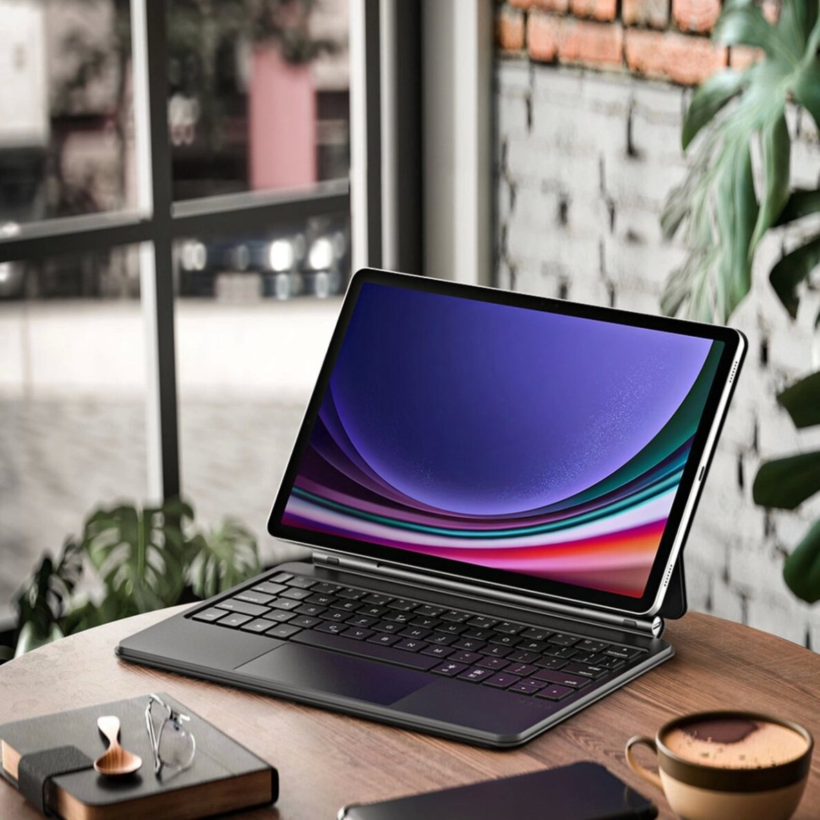 Samsung Galaxy Tab S9 / S8 / S7 dėklas Dux Ducis Keyboard (MK serija) su Bluetooth klaviatūra – juodas 4