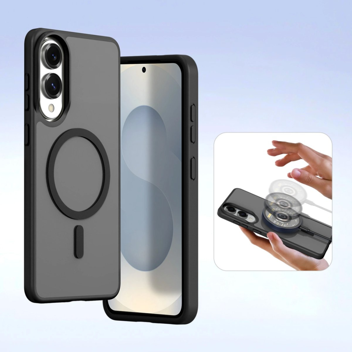 Samsung Galaxy S25 Edge Dux Ducis Lava dėklas su MagSafe - juodas 5 Samsung Galaxy S25 Edge Dux Ducis Lava dėklas su MagSafe - juodas 5