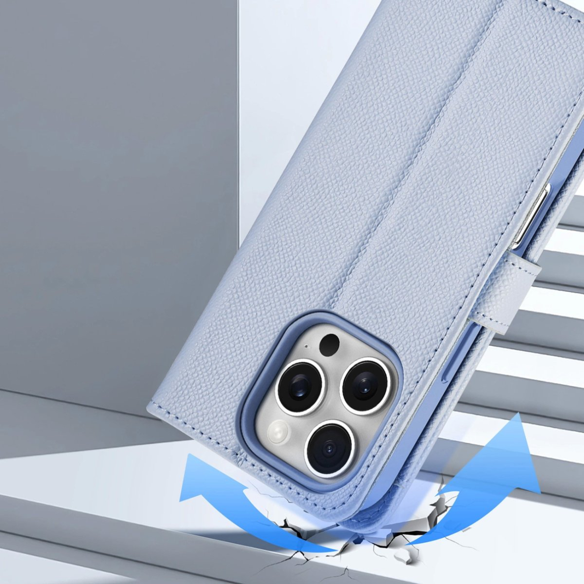 iPhone 16 Pro – Dux Ducis Lawa odinis dėklas su nuimama magnetine pinigine - Mėlynas 8 iPhone 16 Pro – Dux Ducis Lawa odinis dėklas su nuimama magnetine pinigine - Mėlynas 8