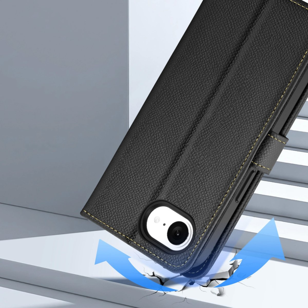 iPhone 16e – Dux Ducis Lawa odinis dėklas su nuimama magnetine pinigine - Juodas 10 iPhone 16e – Dux Ducis Lawa odinis dėklas su nuimama magnetine pinigine - Juodas 10