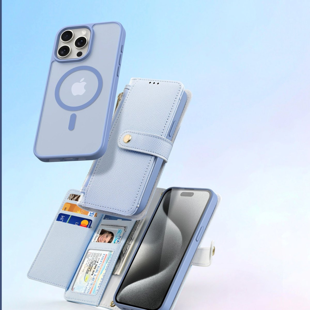 Dux Ducis Lawa odinis dėklas iPhone 15 - mėlynas 3