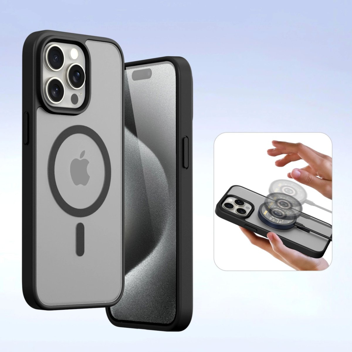 Dux Ducis Lawa odinis dėklas iPhone 15 Pro - juodas 6