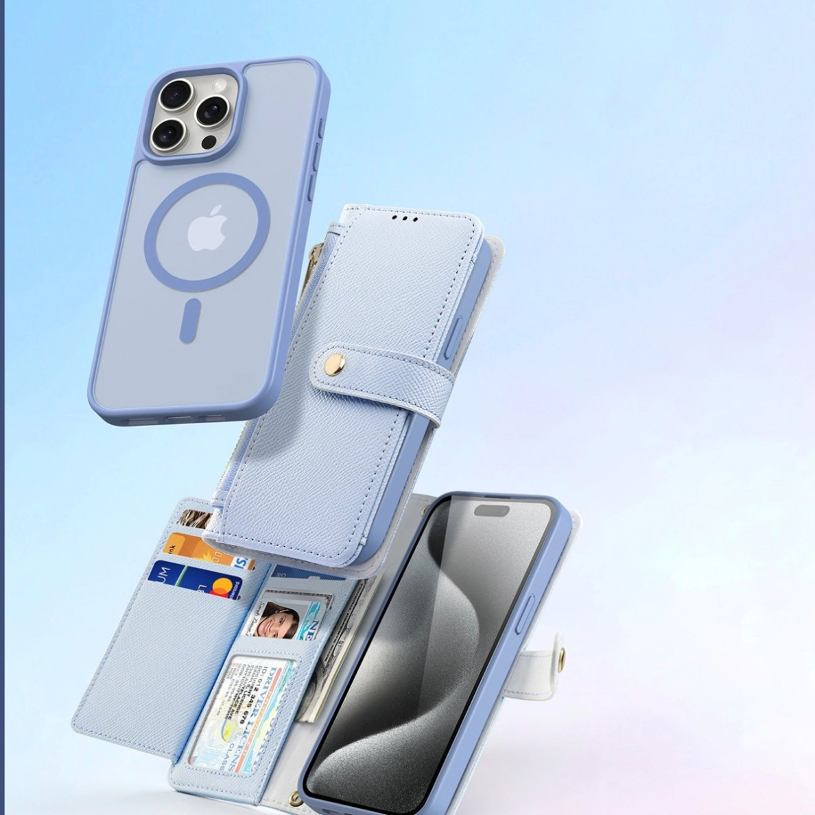 Dux Ducis Lawa odinis dėklas iPhone 15 Pro Max - mėlynas 4