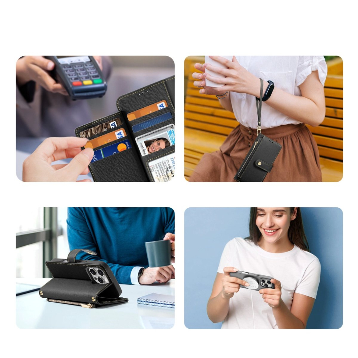 Dux Ducis Lawa odinis dėklas iPhone 16 Pro - juodas 2 Dux Ducis Lawa odinis dėklas iPhone 16 Pro - juodas 2