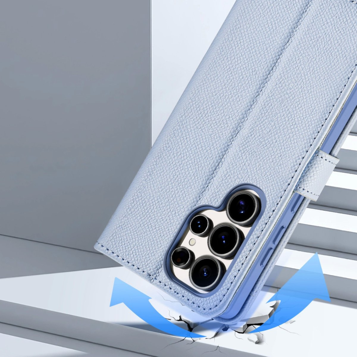 Dux Ducis Lawa Odinis Dėklas skirtas Samsung Galaxy S25 Ultra with Detachable Magnetinis Piniginės tipo - Mėlynas 3