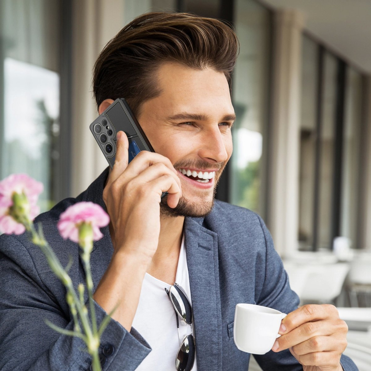 Dux Ducis Rafi II Dėklas skirtas Samsung Galaxy S25 Ultra su stoveliu and Piniginės tipo - Juodas 11