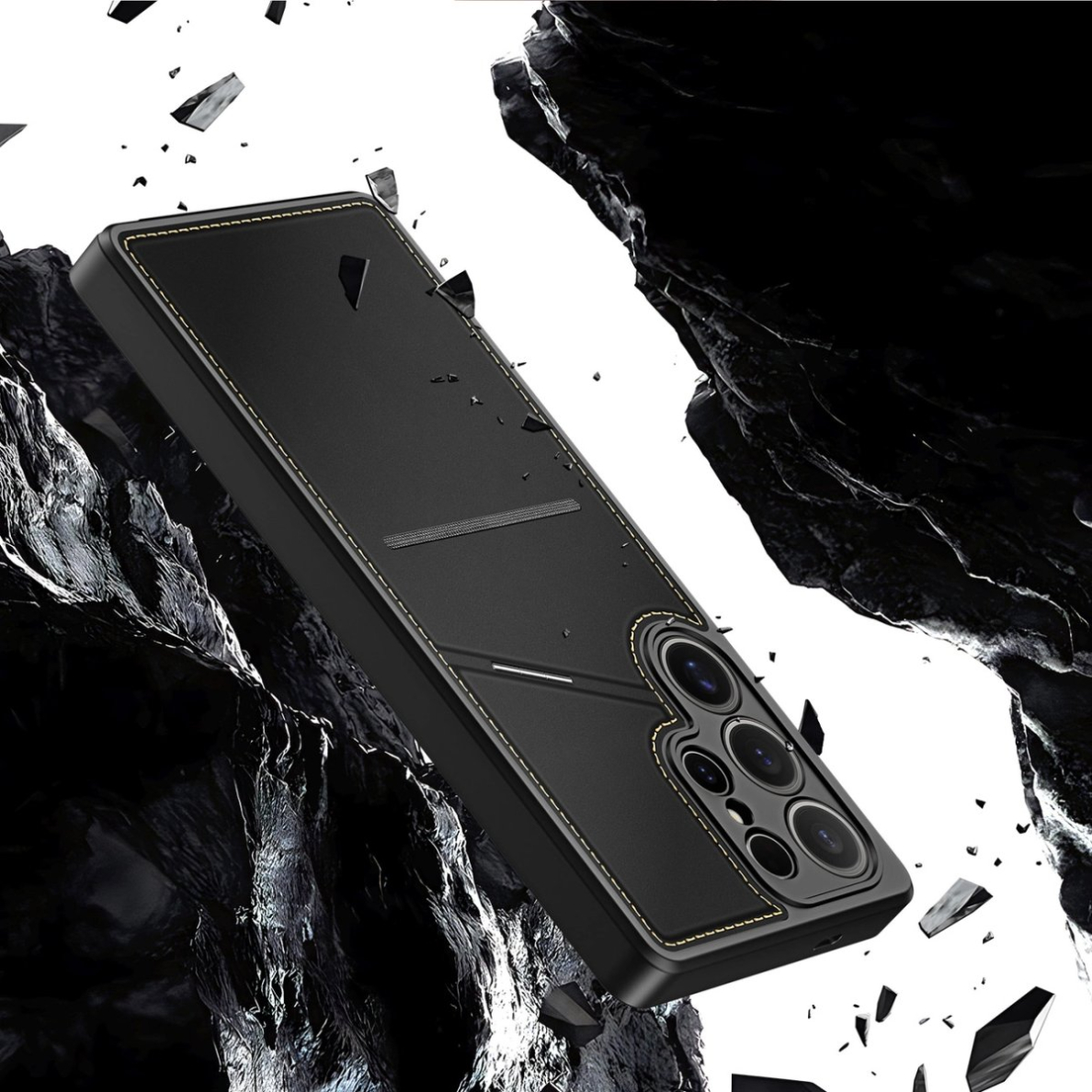 Dux Ducis Rafi II Dėklas skirtas Samsung Galaxy S25 Ultra su stoveliu and Piniginės tipo - Juodas 13