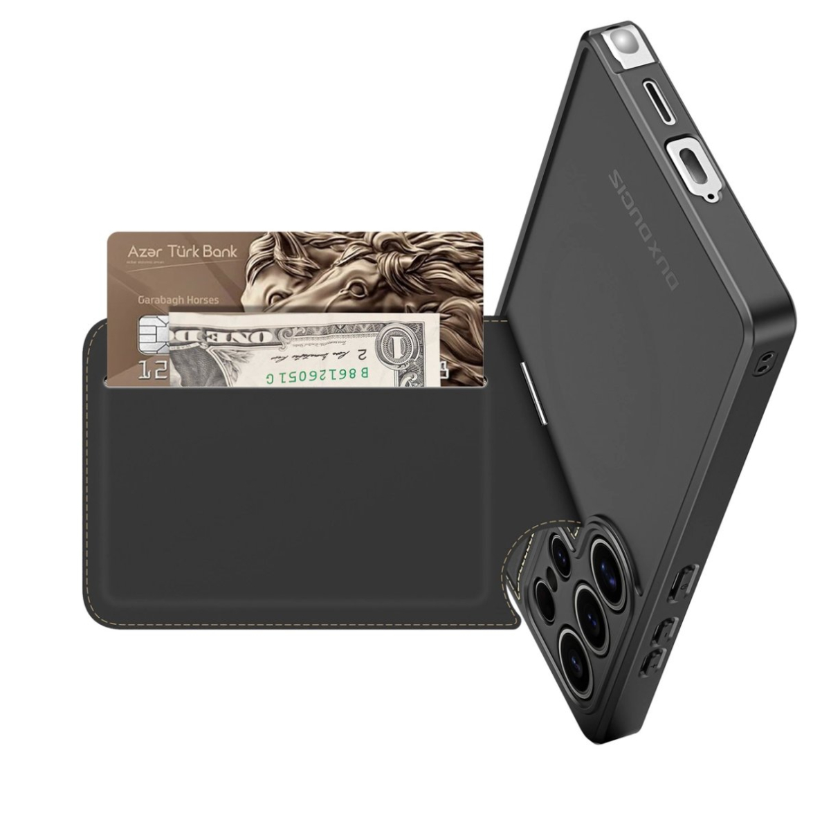 Dux Ducis Rafi II Dėklas skirtas Samsung Galaxy S25 Ultra su stoveliu and Piniginės tipo - Juodas 3 Dux Ducis Rafi II Dėklas skirtas Samsung Galaxy S25 Ultra su stoveliu and Piniginės tipo - Juodas 3