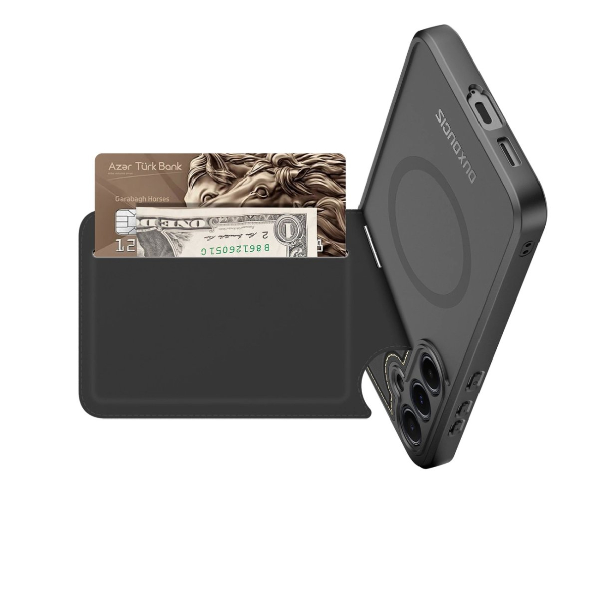 Dux Ducis Rafi II Dėklas skirtas Samsung Galaxy S25+ su stoveliu and Piniginės tipo - Juodas 9