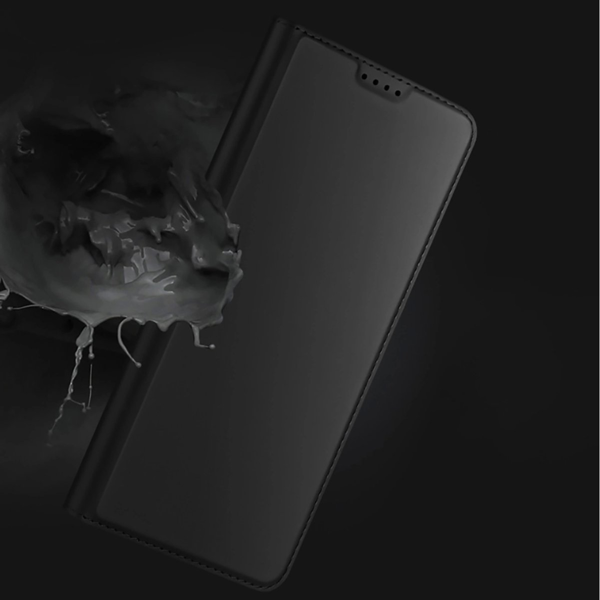 Samsung Galaxy S25 Edge – Dux Ducis Skin Pro dėklas su atvartu ir kortelių skyriumi - Juodas 11