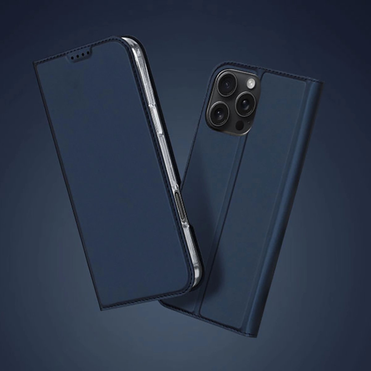 Dėklas dux Ducis Skin Pro iPhone 16 Pro Max su vieta kortelėms - Mėlynas 10 Dėklas dux Ducis Skin Pro iPhone 16 Pro Max su vieta kortelėms - Mėlynas 10