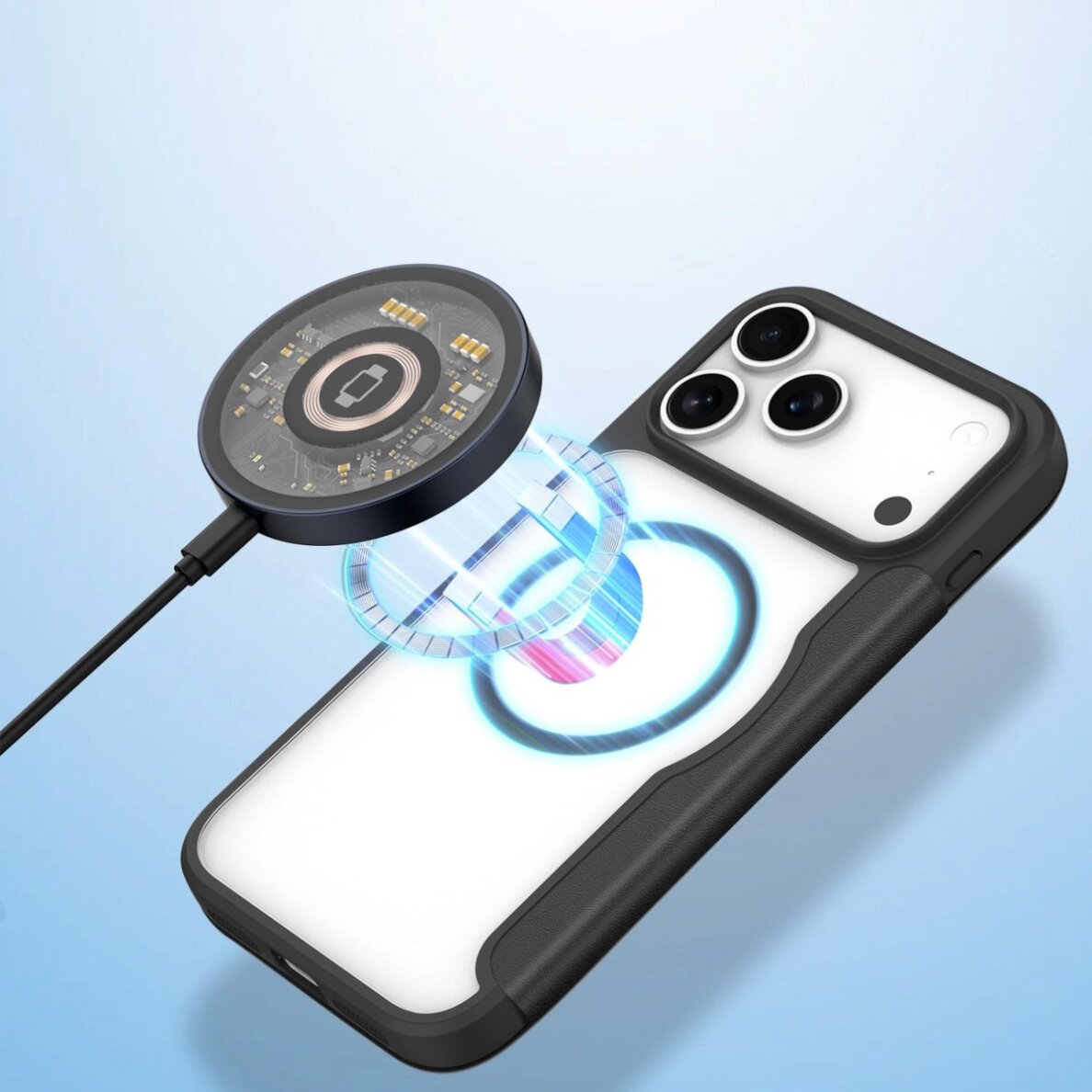 iPhone 17 Pro Max Dux Ducis Skin X Pro dėklas su pinigine, suderinamas su MagSafe – juodas 4