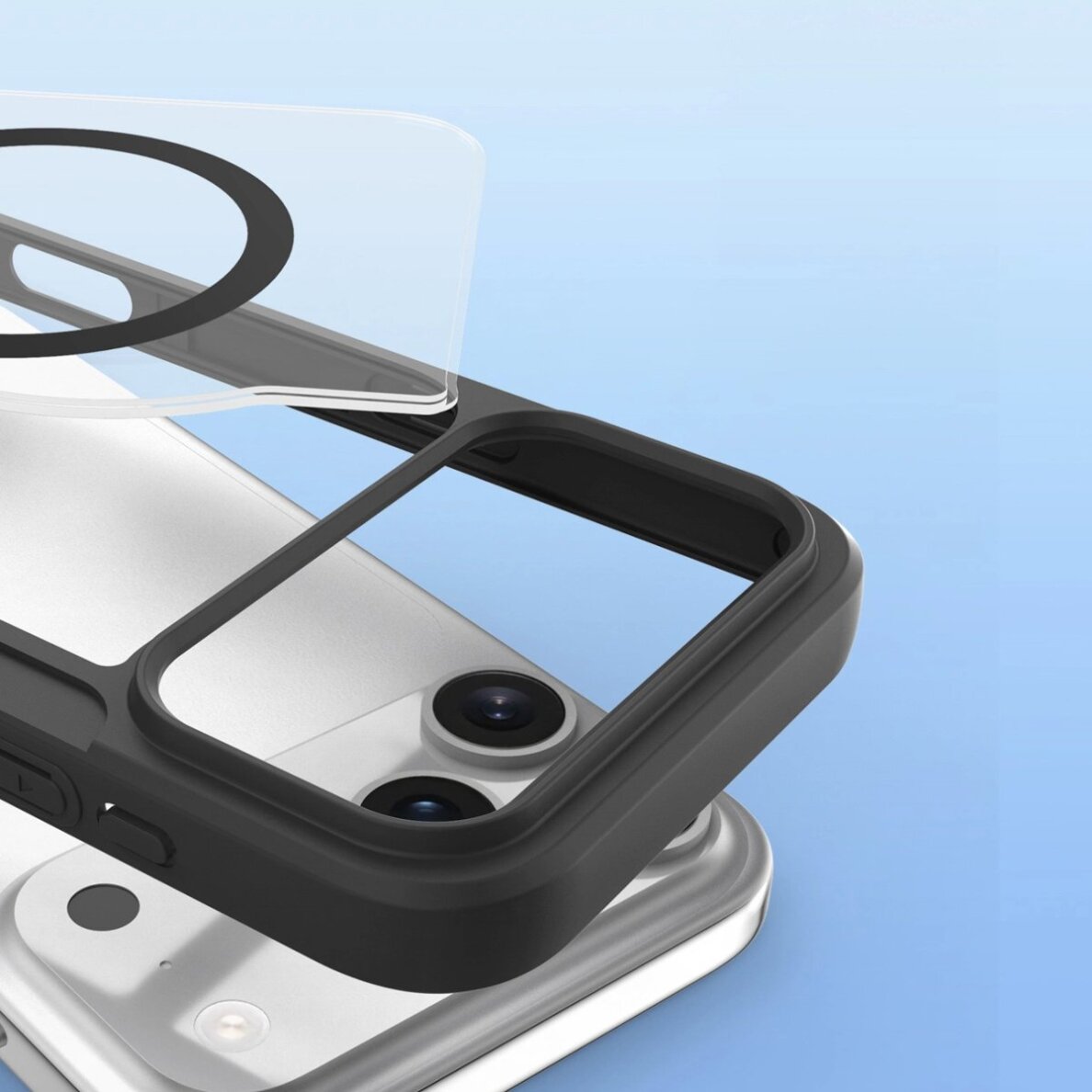 iPhone 17 Pro Dux Ducis Skin X Pro dėklas su pinigine, suderinamas su MagSafe – juodas 10