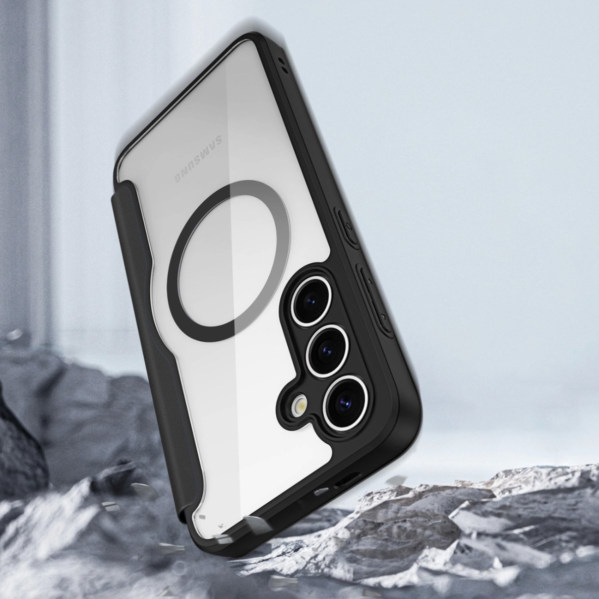 Dux Ducis Skin X Pro Dėklas skirtas Samsung Galaxy S25+ with MagSafe and Piniginės tipo - Juodas 2