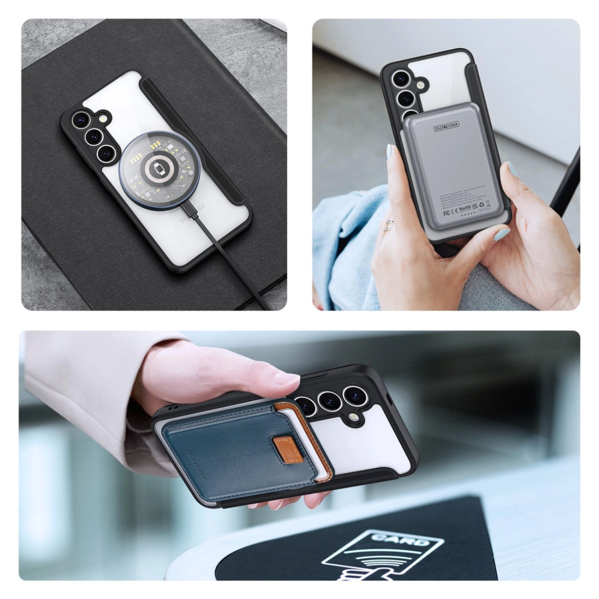 Dux Ducis Skin X Pro Dėklas skirtas Samsung Galaxy S25+ with MagSafe and Piniginės tipo - Juodas 8