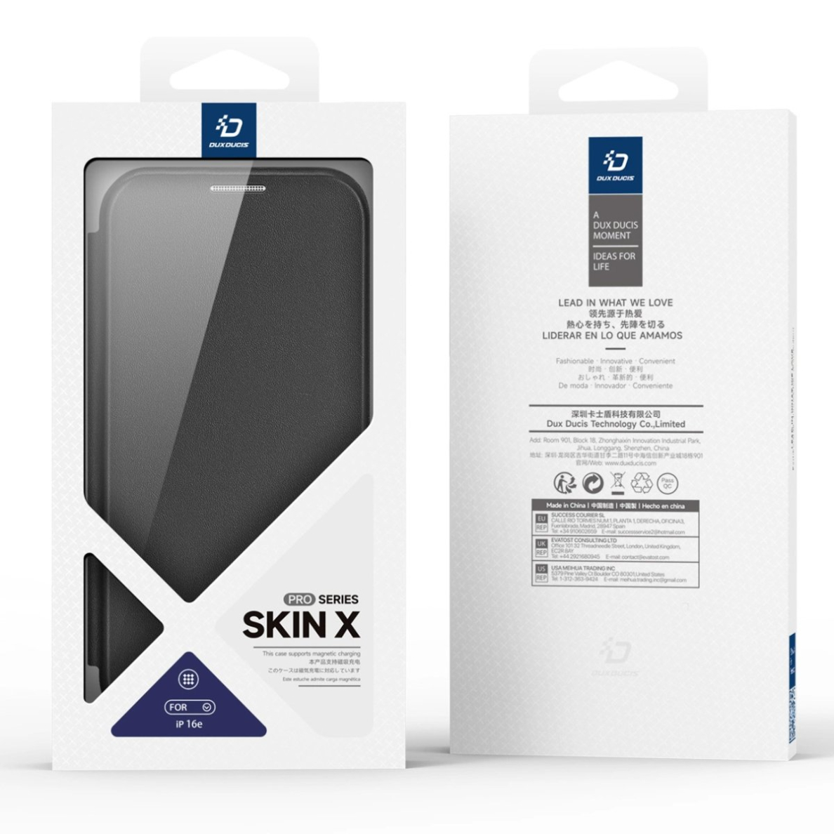 Dux Ducis Skin X Pro dėklas su MagSafe iPhone 16E - juodas 2