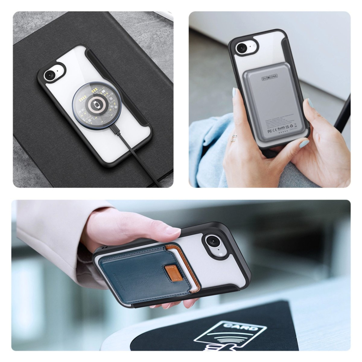 Dux Ducis Skin X Pro dėklas su MagSafe iPhone 16E - juodas 5