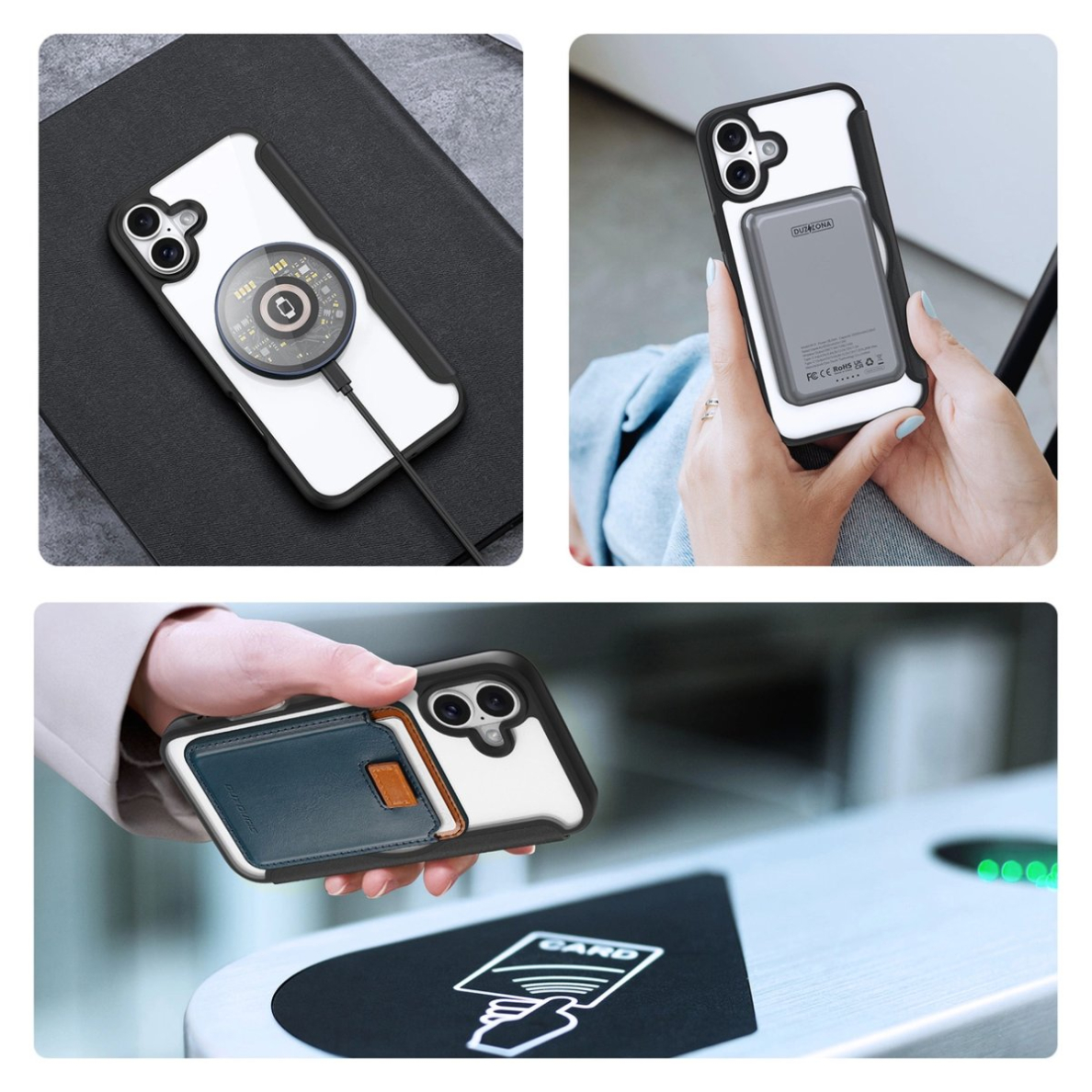Dux Ducis Skin X Pro iPhone 16 dėklas su MagSafe ir atverčiamu dangteliu - juodas 4 Dux Ducis Skin X Pro iPhone 16 dėklas su MagSafe ir atverčiamu dangteliu - juodas 4