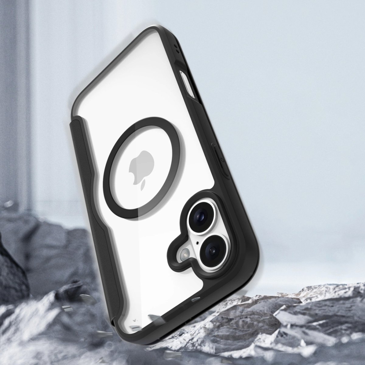 Dux Ducis Skin X Pro iPhone 16 dėklas su MagSafe ir atverčiamu dangteliu - juodas 9