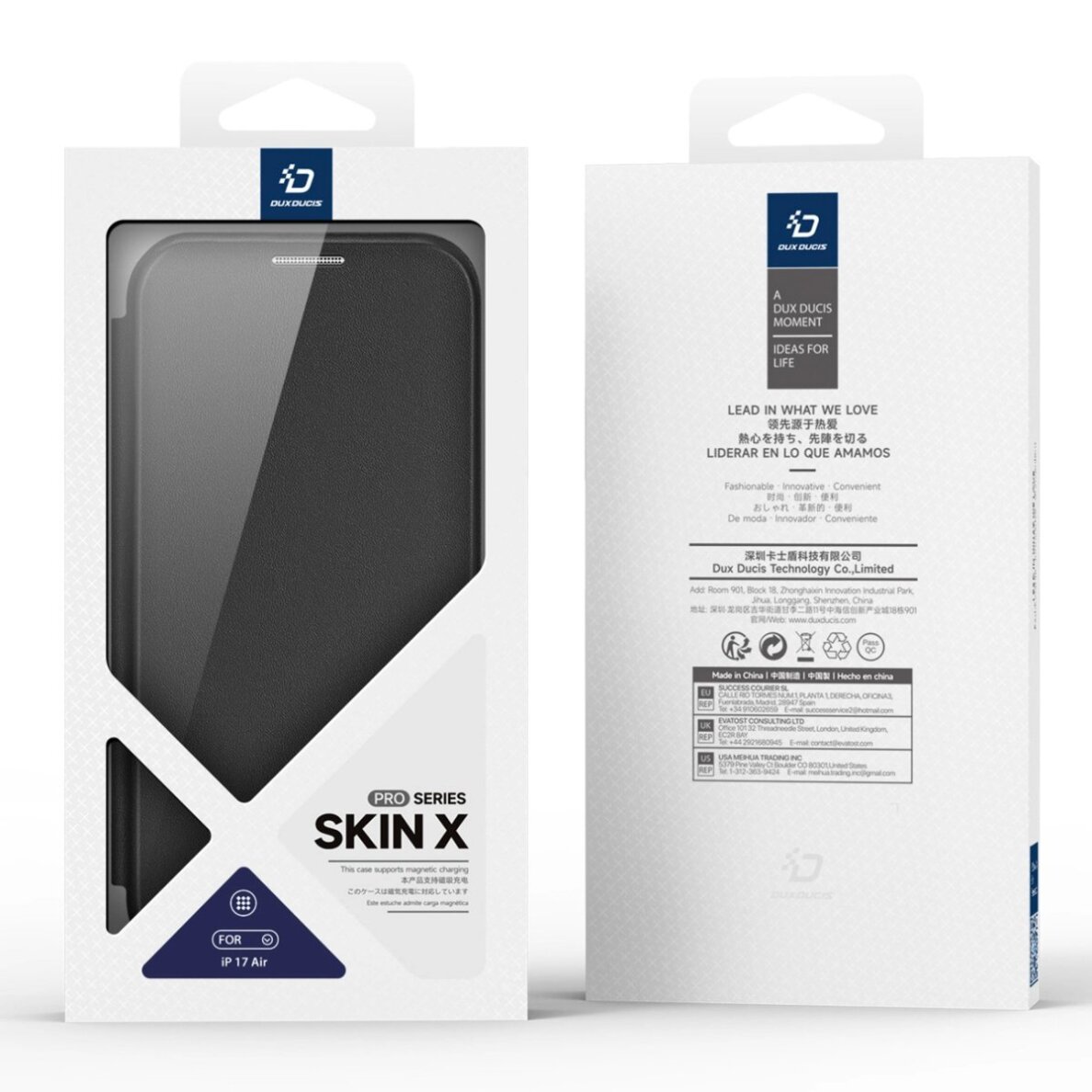 iPhone 17 Air Dux Ducis Skin X Pro dėklas su pinigine, suderinamas su MagSafe – juodas 2 iPhone 17 Air Dux Ducis Skin X Pro dėklas su pinigine, suderinamas su MagSafe – juodas 2