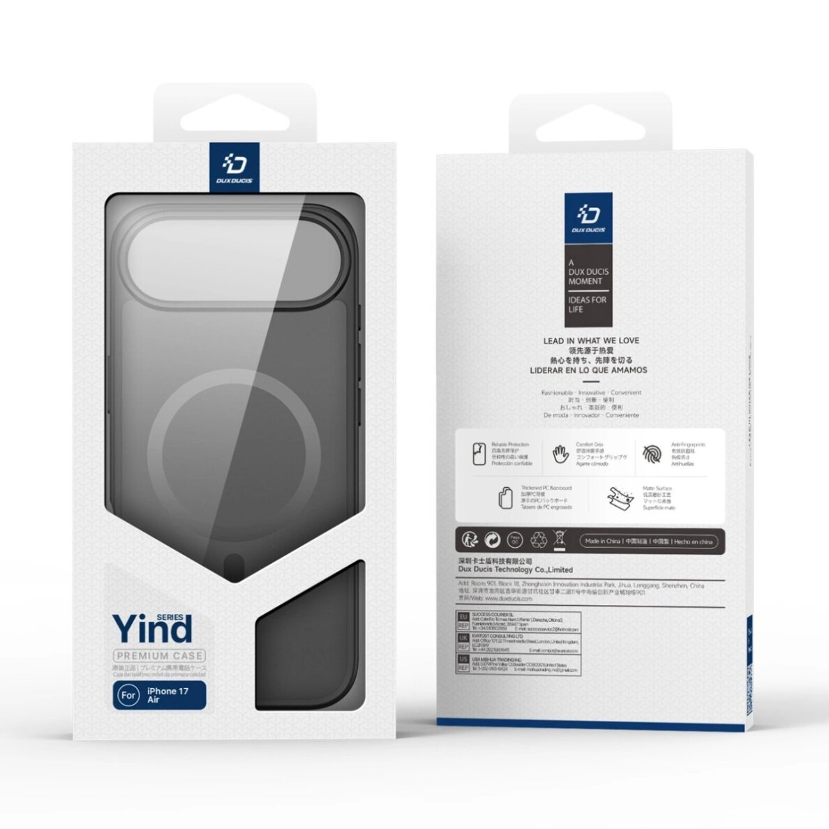 iPhone 17 Air Dux Ducis Yind MagSafe suderinamas dėklas – juodas 2 iPhone 17 Air Dux Ducis Yind MagSafe suderinamas dėklas – juodas 2