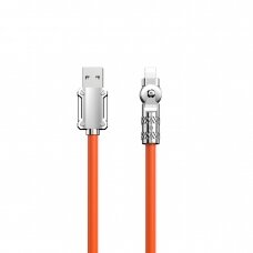 Dudao 30W USB to Lightning charging cable 180° Rotation 1 m - Oranžinis