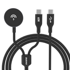 Dudao A12MaxC PD60W 2-in-1 įkroviklis Apple Watch / USB-C – juodas
