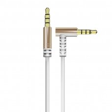 Dudao angled kabelis AUX mini jack 3.5mm 1m kabelis baltas (L11 baltas)