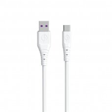 Kabelis Dudao USB - USB Type C 6A 1 m Baltas (TGL3T)