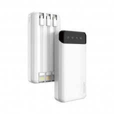 Išorinė Baterija Dudao 20000mAh USB Type C + micro USB + Lightning Balta (Dudao K6Pro+)