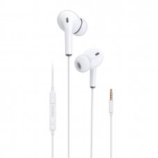 Ausinės Dudao in-ear earphone 3,5 mm mini jack headset with remote control baltos