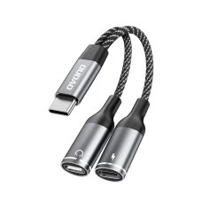 Adapteris Dudao L13C+ 2in1 USB-C – pilkas