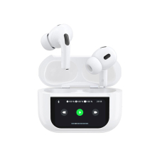 Dudao U19 in-ear TWS Bluetooth 5.3 belaidės ausinės su LED ekranu – baltas