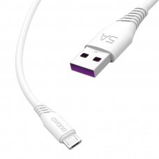 USB Kabelis Dudao / micro USB fasst charging data kabelis 5A 1m baltas (L2M 1m baltas)