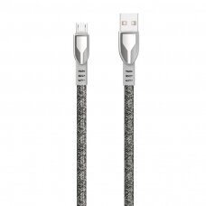 Dudao USB - microUSB Zinc alloy cloth braided 5 A 1m Pilkas (L3PROM gray)