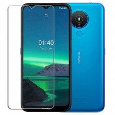 Ekrano Apsauginis Stiklas su Rėmeliu (tinka su dėklu) Dux Ducis 10D Tempered Glass Tough Screen Protector Nokia 1.4 Skaidrus