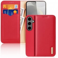Dėklas Dux Ducis Hivo case with flap and RFID blocker for Samsung Galaxy S24 - Raudonas