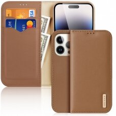Dux Ducis Hivo iPhone 15 Pro Max Dux Ducis Hivo wallet case with RFID blocking - brown