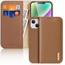 Dux Ducis Hivo RFID blocking wallet case for iPhone 15 - brown