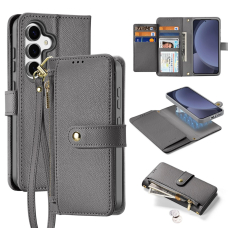 Dux Ducis Lawa Odinis Dėklas skirtas Samsung Galaxy S25 with Detachable Magnetinis Piniginės tipo - Pilkas