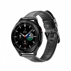 Apyrankė Dux Ducis Leather Samsung Galaxy Watch / Huawei Watch / Honor Watch (20mm band) Juodas (Business Version)