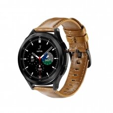 Apyrankė Dux Ducis Leather Samsung Galaxy Watch / Huawei Watch / Honor Watch (20mm band) Ruda (Business Version)