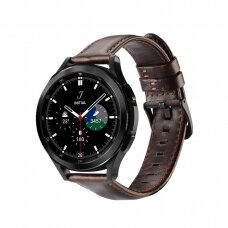 Apyrankė Dux Ducis Leather Samsung Galaxy Watch / Huawei Watch / Honor Watch (20mm band) Ruda (Business Version)