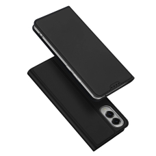 Samsung Galaxy S25 Edge – Dux Ducis Skin Pro dėklas su atvartu ir kortelių skyriumi - Juodas