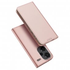 Dėklas Dux Ducis Skin Pro case with flap and card slot for Xiaomi Redmi Note 13 Pro+ 5G - Rožinis