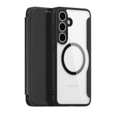 Dux Ducis Skin X Pro Dėklas skirtas Samsung Galaxy S25 with MagSafe and Piniginės tipo - Juodas