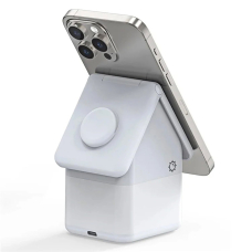Duzzona W20 15W 4in1 indukcinis įkroviklis iPhone / AirPods / Apple Watch su naktiniu apšvietimu – baltas