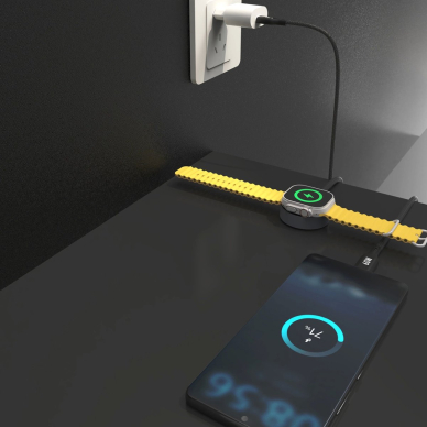Dudao A12MaxC PD60W 2-in-1 įkroviklis Apple Watch / USB-C – juodas 4